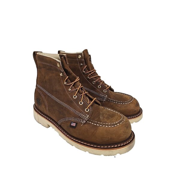 Thorogood Men's 6" Steel Toe 804-4375 (U.S.A.) Work Boot Brown Size 10.5D - Picture 1 of 7